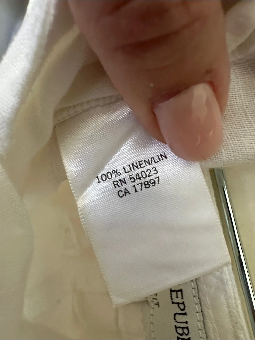 Banana Republic White Linen Drawstring Trousers